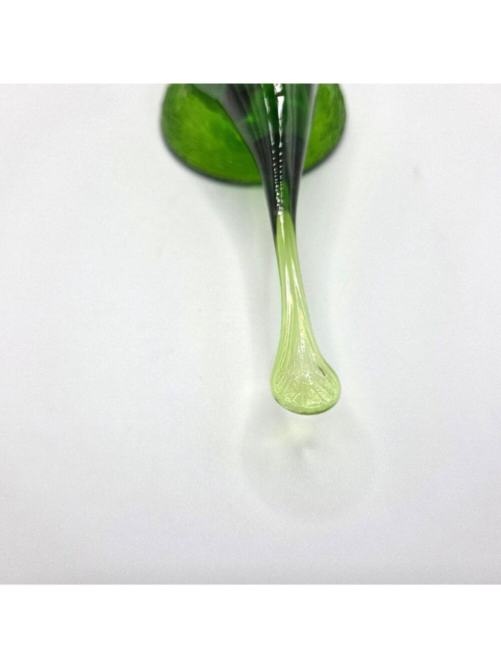 Kanawha Glass Green Bird on A Nest Figurine Candle Snuffer 5.5" Long MCM - Picture 9 of 10